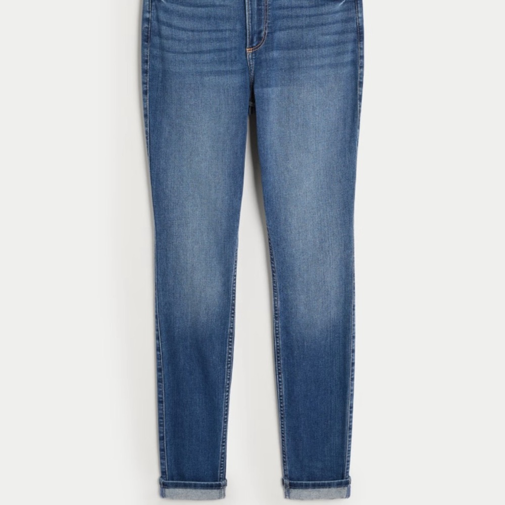 Hollister Blue Skinny Jeans with Tapered Leg